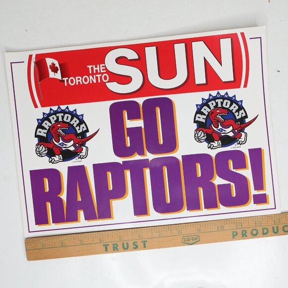 Vintage Toronto Raptors Poster Toronto Sun Sears NBA Basketball Sports 90s - Picture 5 of 7